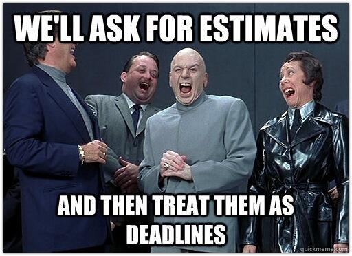 Estimates as deadlines