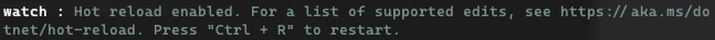 Hot Reload Enabled